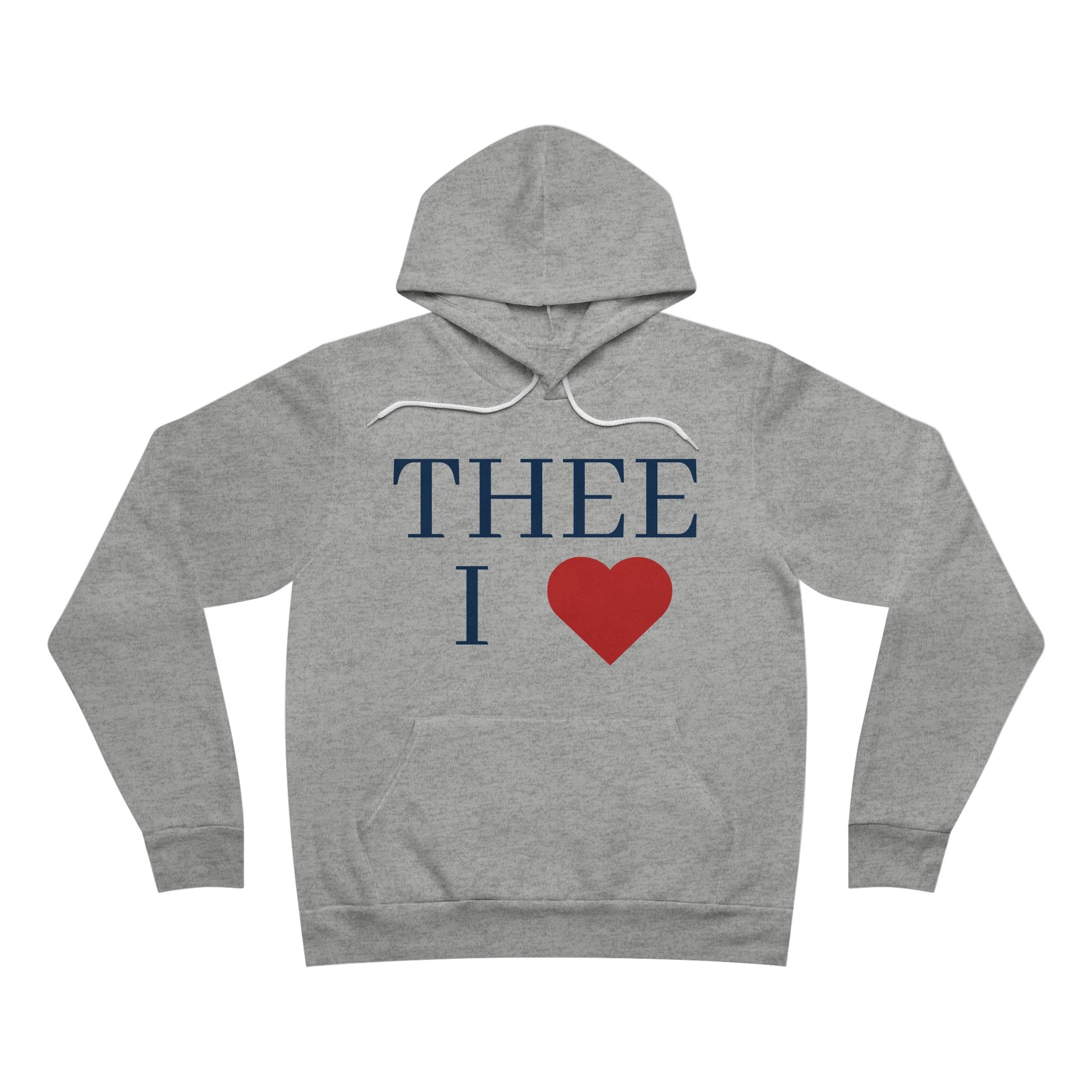 Thee I Heart Men's Navy Fleece Pullover Hoodie Printify