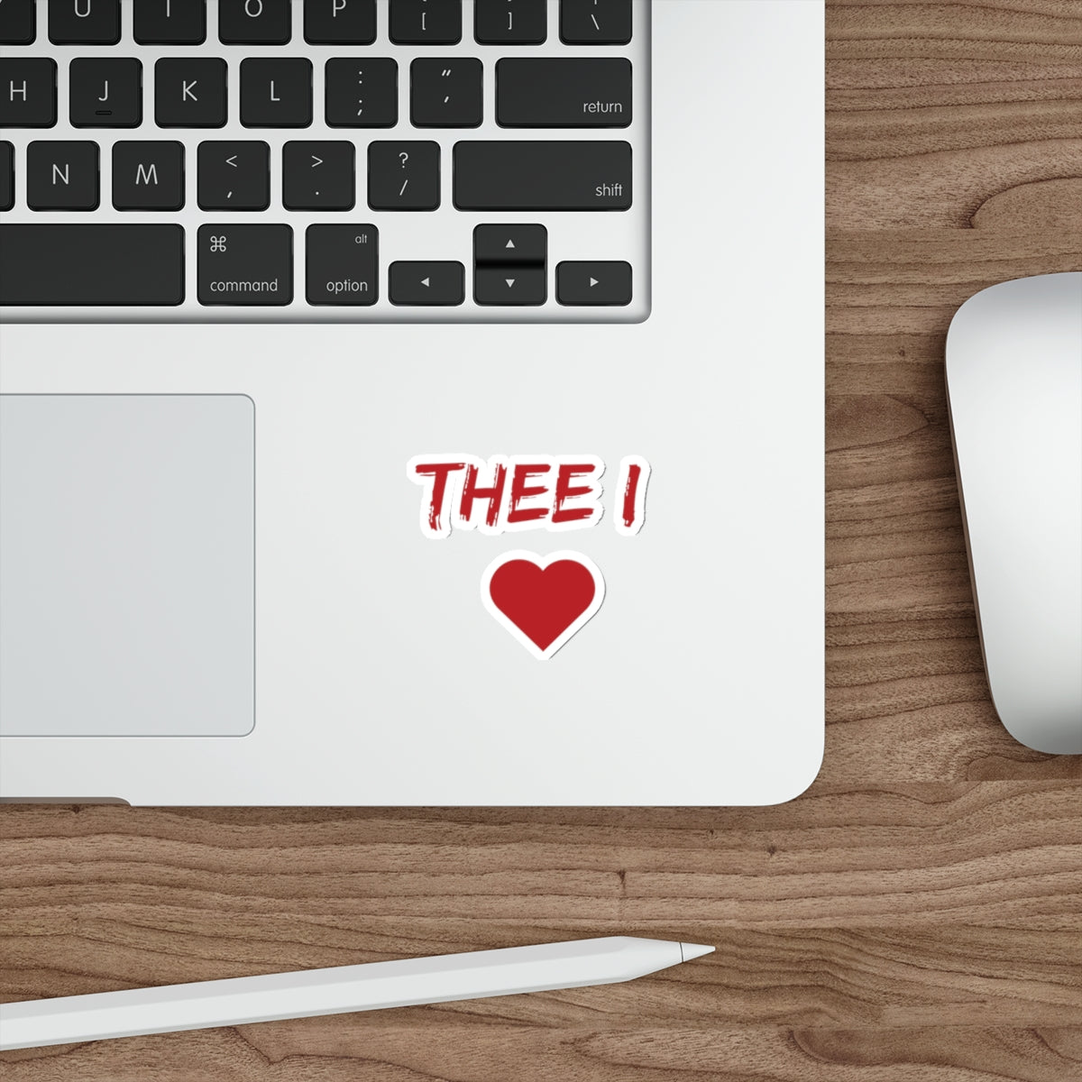 Thee I Heart Block Red Die-Cut Sticker Printify