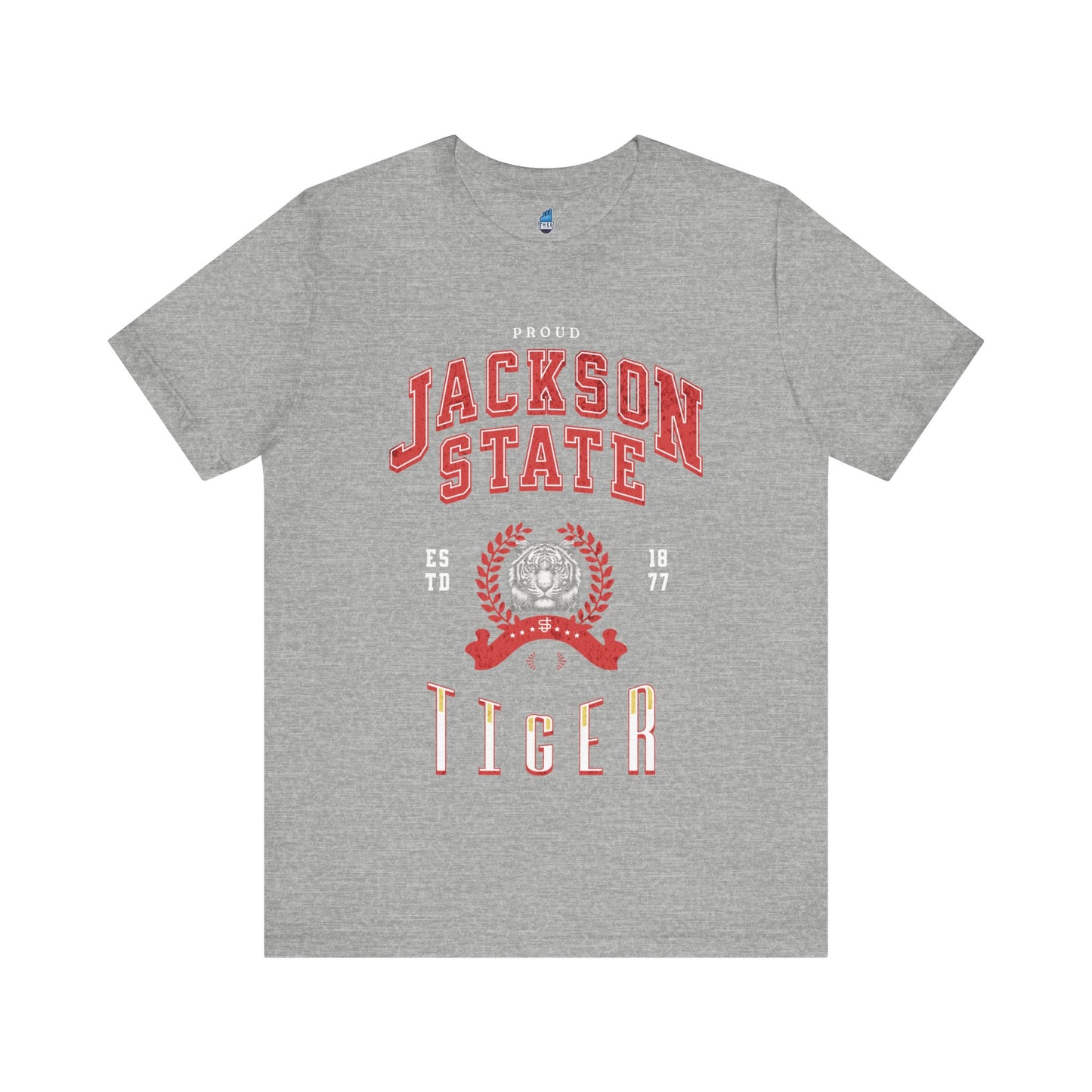 Proud Jackson State Tiger Men's Red Jersey Short Sleeve Tee Printify