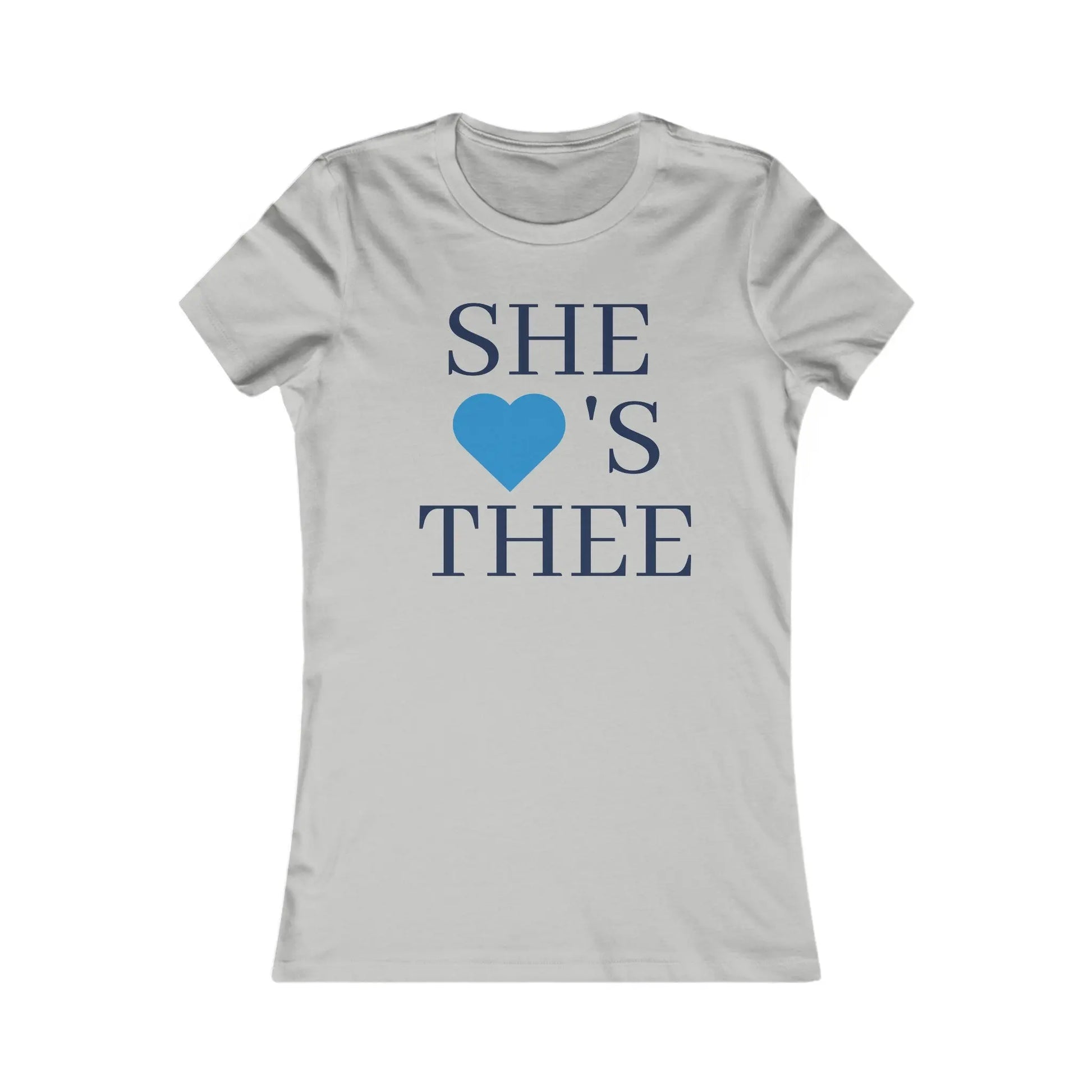 She Heart's Thee Navy-Baby Blue Women's Favorite Tee Printify