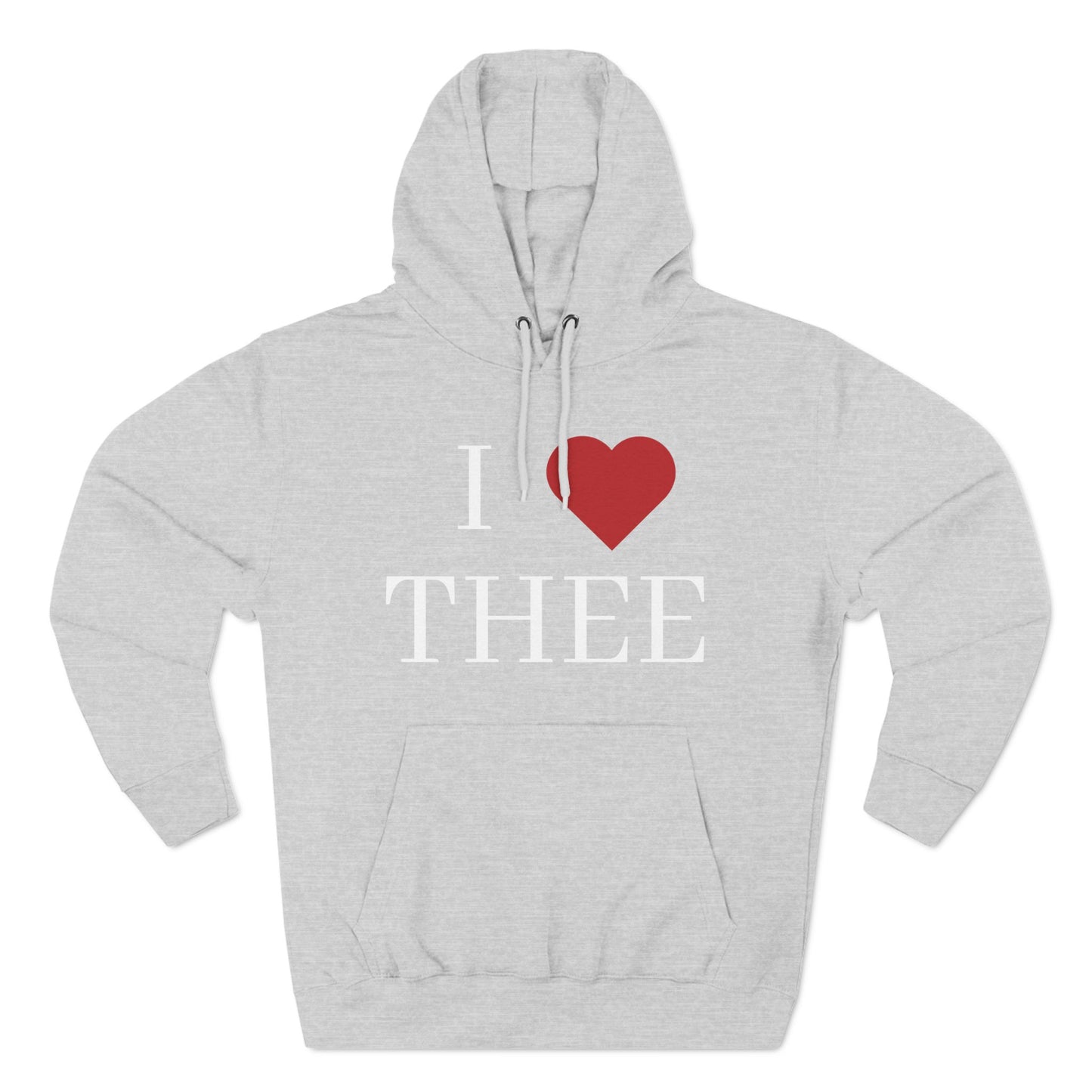 I Heart Thee Women's White Premium Pullover Hoodie Printify