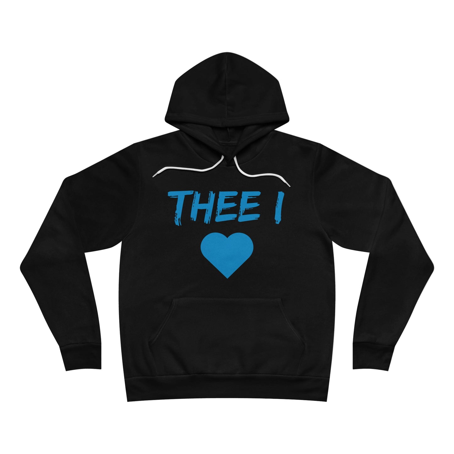 Thee I Heart Men's Block Baby Blue Fleece Pullover Hoodie Printify