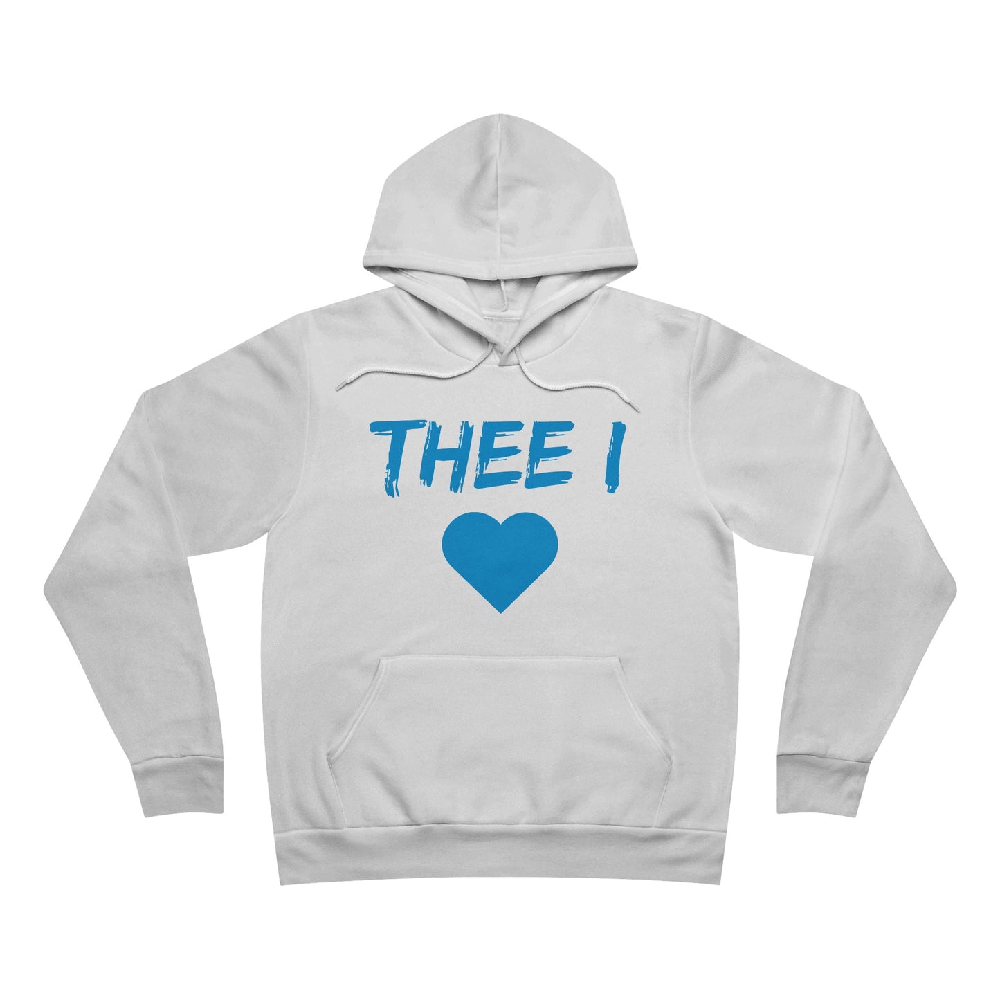 Thee I Heart Men's Block Baby Blue Fleece Pullover Hoodie Printify